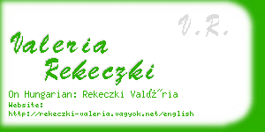 valeria rekeczki business card